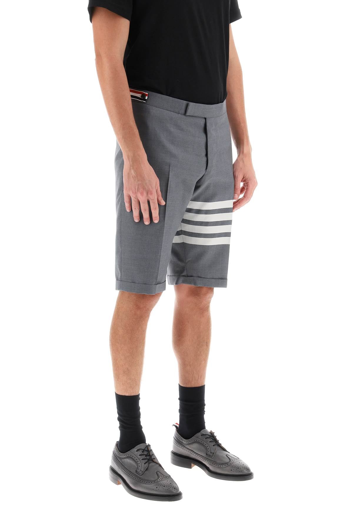 Thom Browne Thom browne 4-bar shorts in light wool