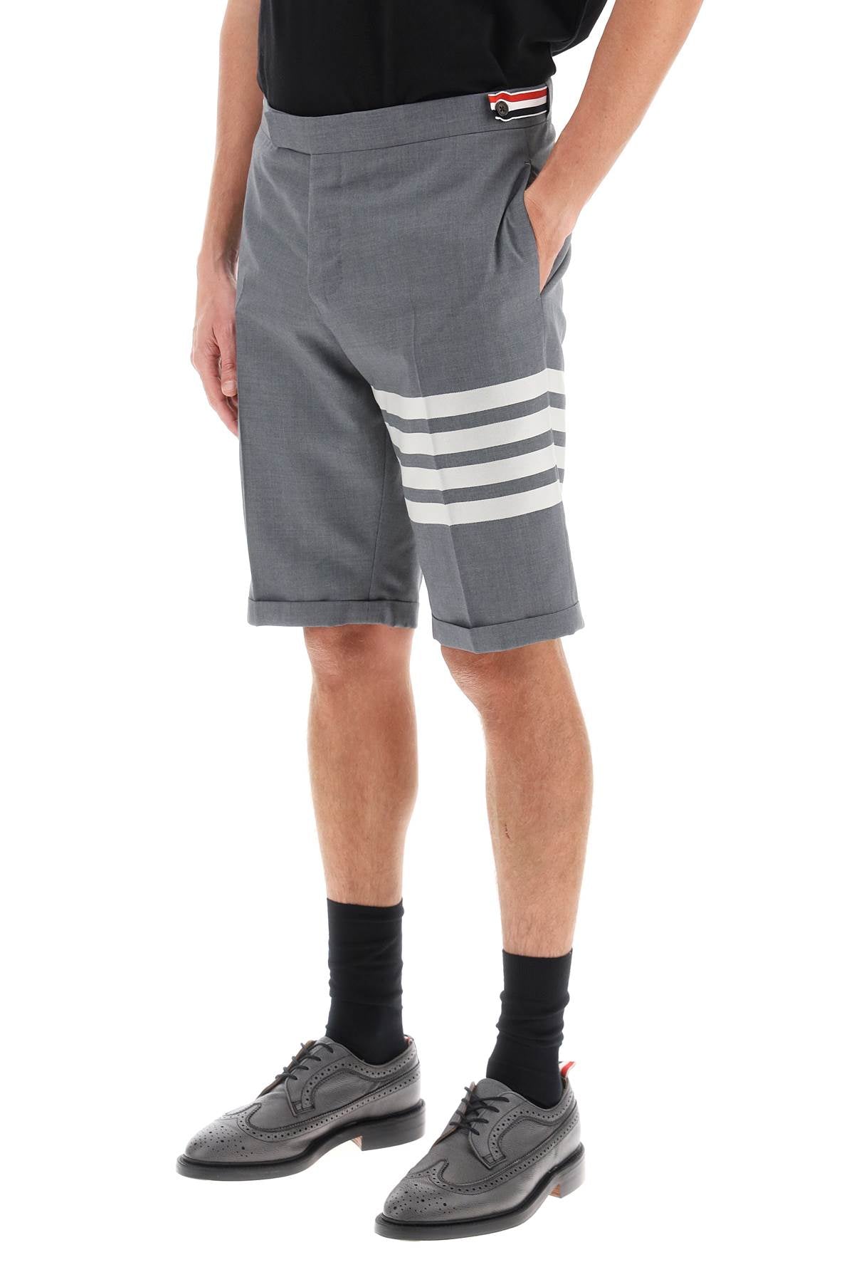 Thom Browne Thom browne 4-bar shorts in light wool