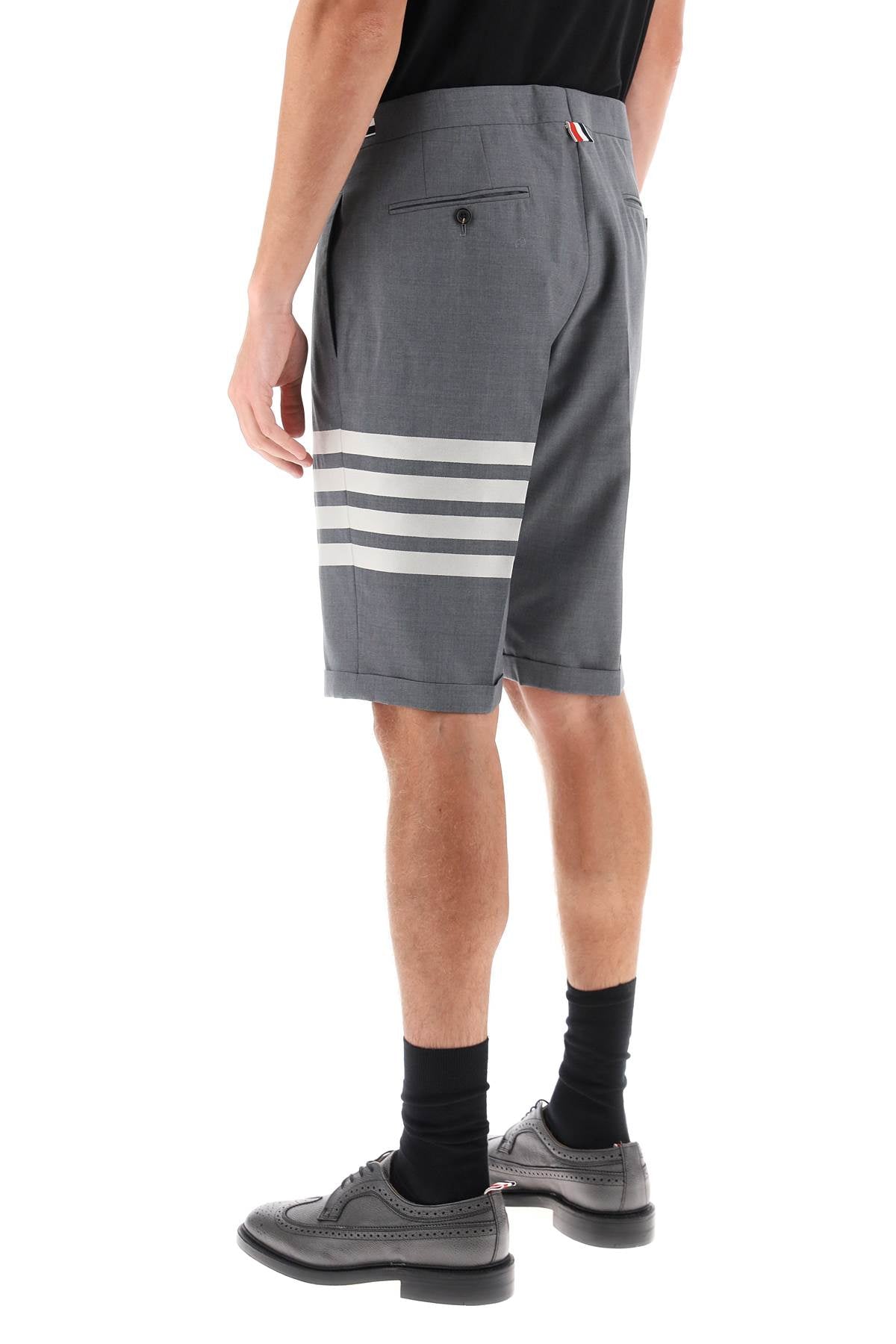 Thom Browne Thom browne 4-bar shorts in light wool