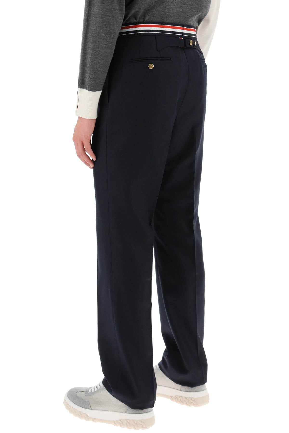 Thom Browne Thom browne tricolar waistband wool twill pants