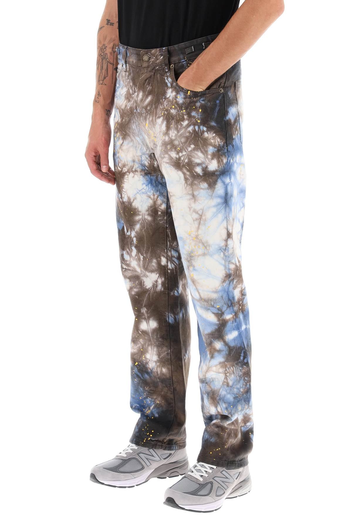 Darkpark Darkpark mark tie-dye denim pants