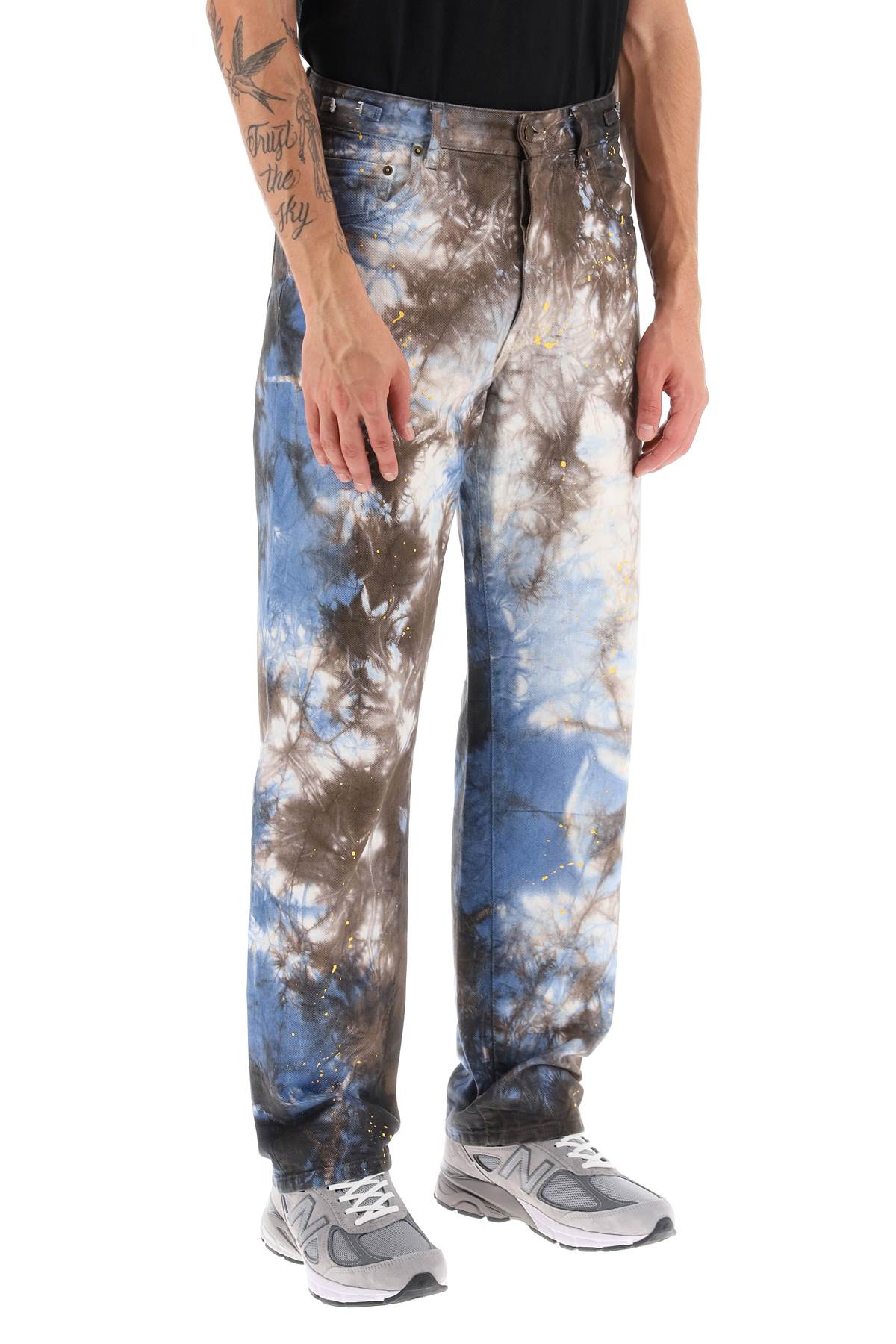 Darkpark Darkpark mark tie-dye denim pants