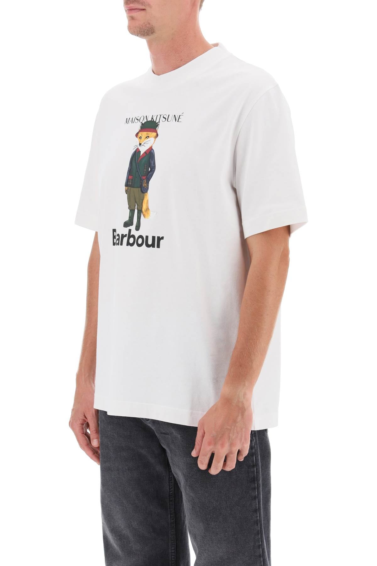 Barbour Barbour maison kitsuné fox beaufort crew-neck t-shirt