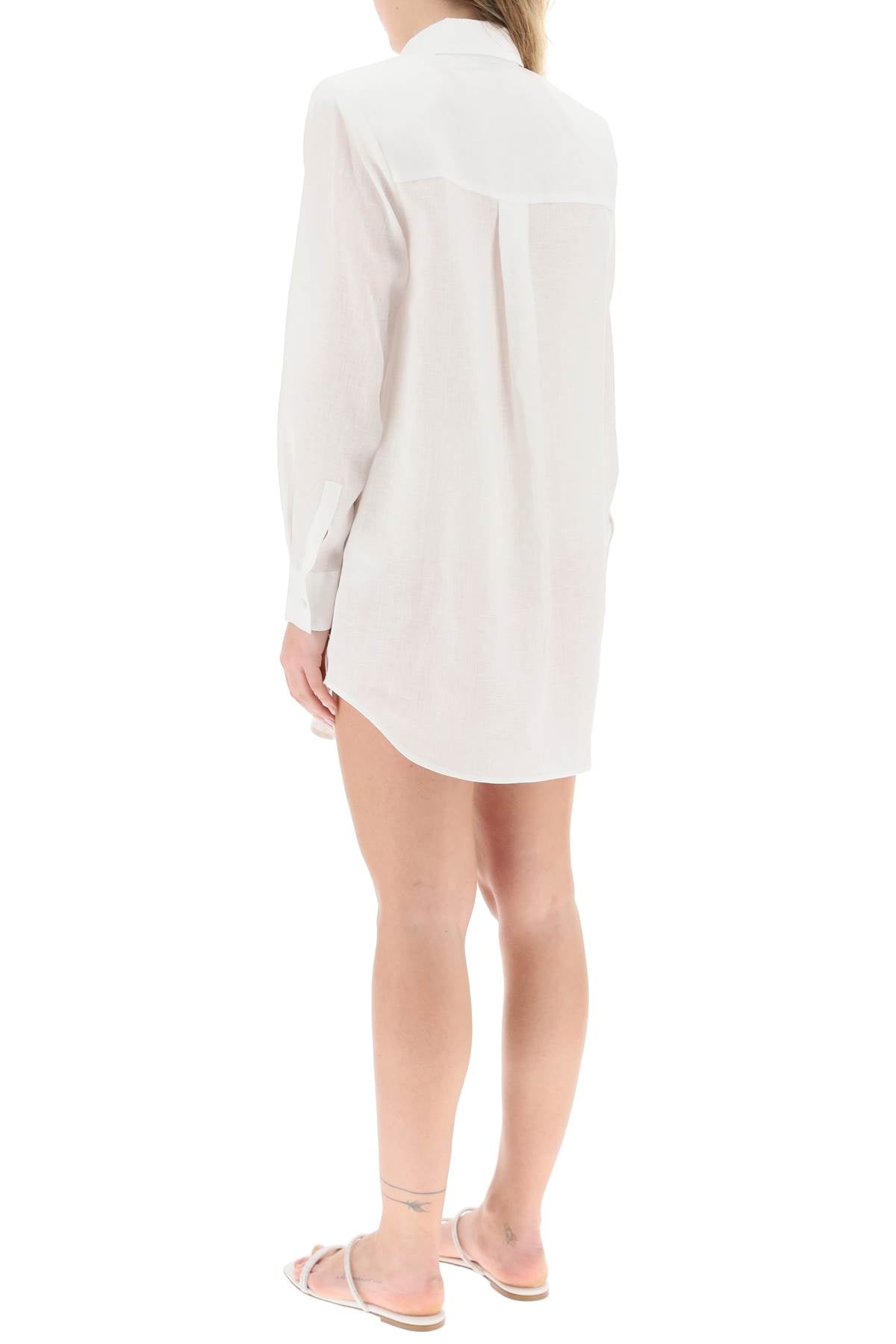 MVP Wardrobe Mvp wardrobe 'zuma' linen shirt dress