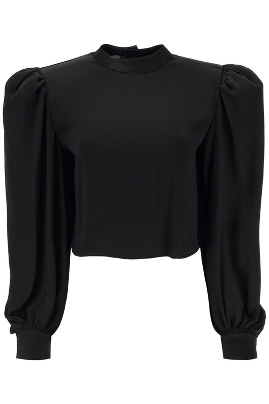 MVP Wardrobe Mvp wardrobe 'edendale' cropped blouse in satin