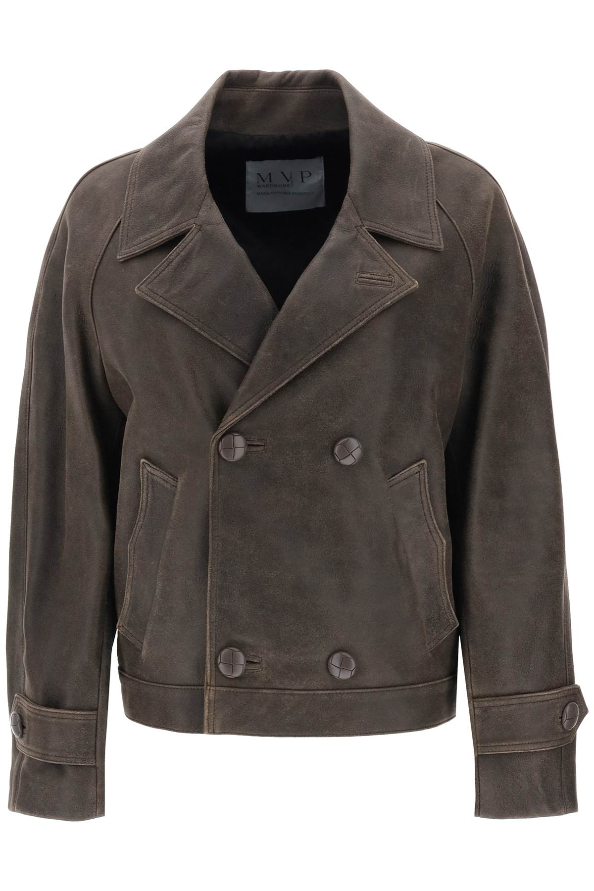 MVP Wardrobe Mvp wardrobe solferino jacket in vintage-effect leather