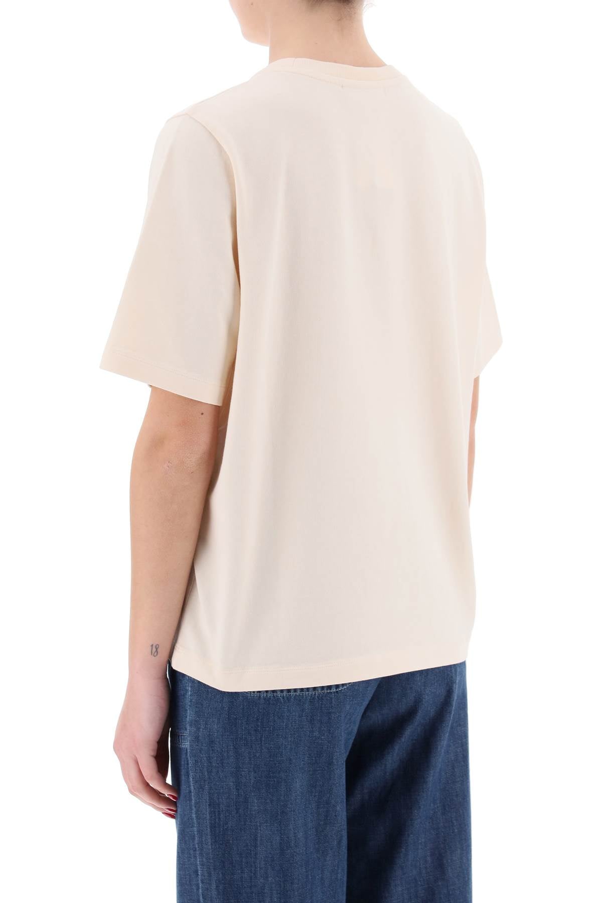 Maison Kitsune Maison kitsune "round-neck t-shirt with embroidered