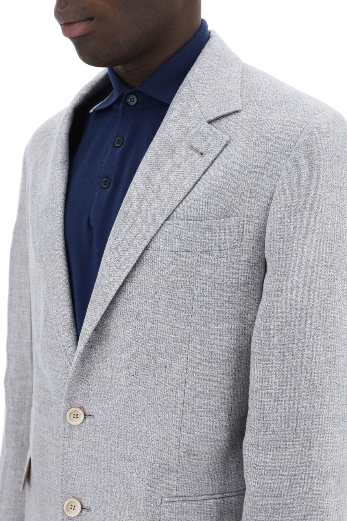 Brunello Cucinelli Brunello cucinelli unstructured linen*** wool and silk jacket.