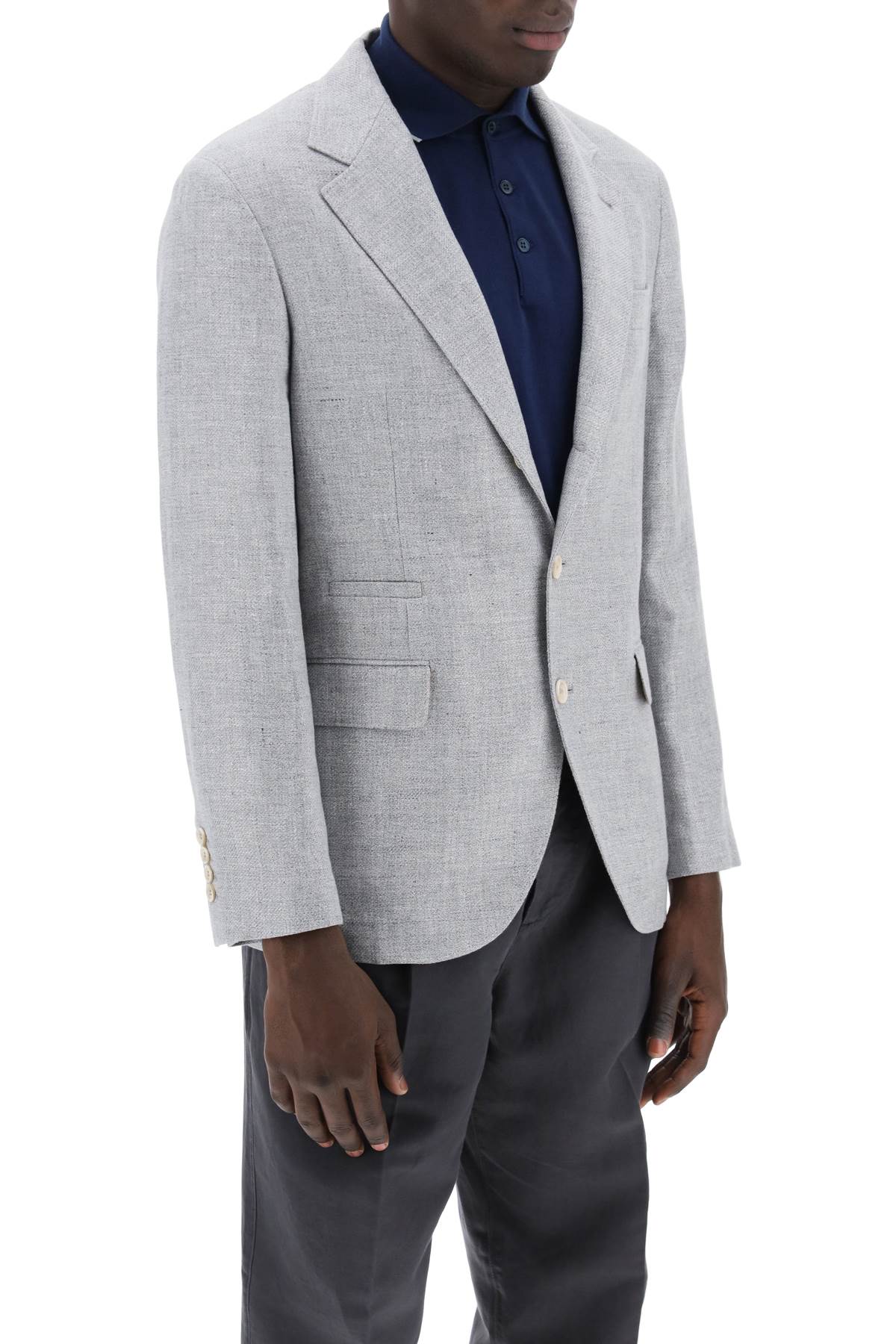 Brunello Cucinelli Brunello cucinelli unstructured linen*** wool and silk jacket.