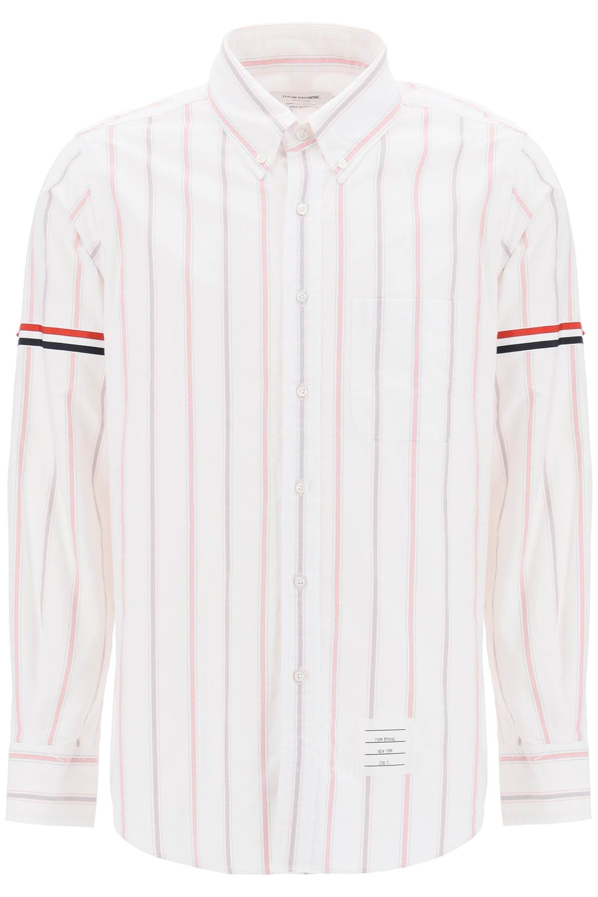 Thom Browne Thom browne striped oxford button-down shirt with armbands