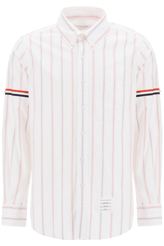 Thom Browne Thom browne striped oxford button-down shirt with armbands