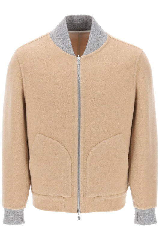 Brunello Cucinelli Brunello cucinelli reversible cashmere bomber jacket