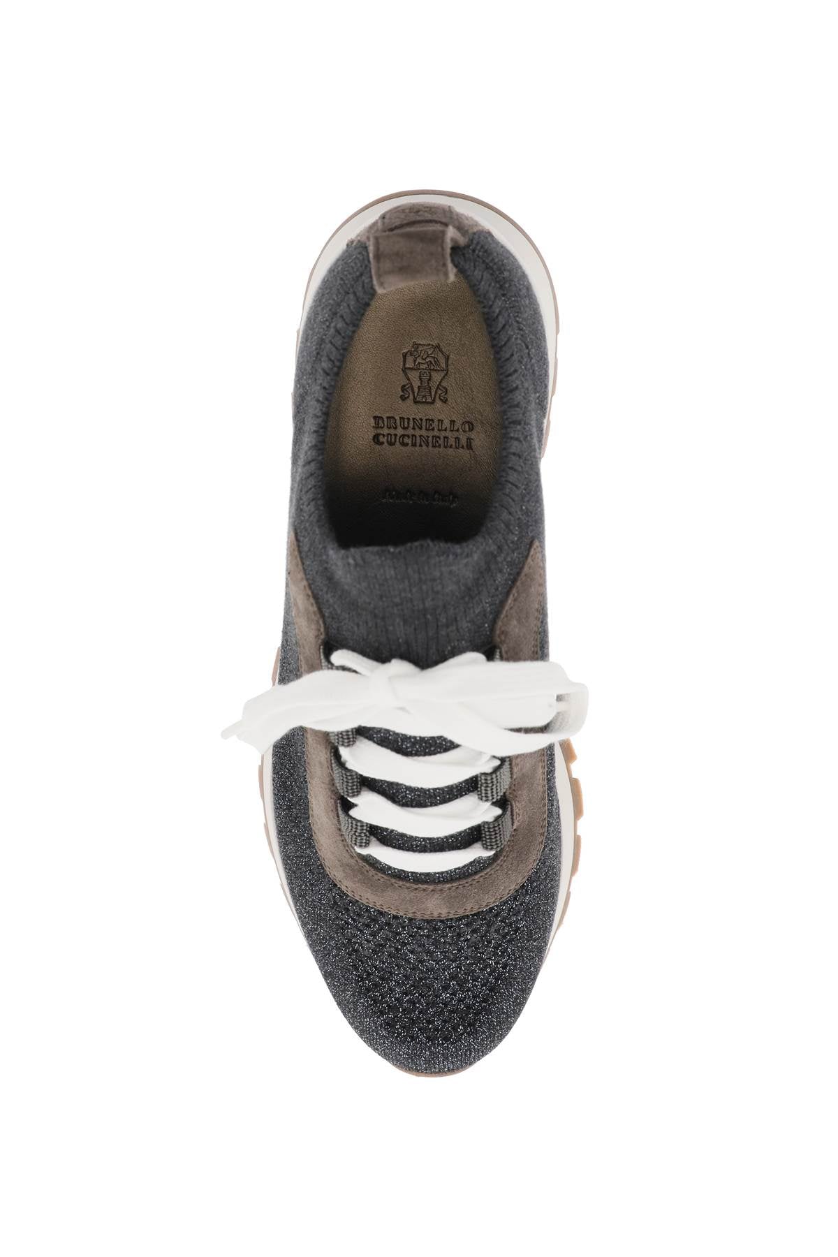 Brunello Cucinelli Brunello cucinelli sparkling knit sneakers