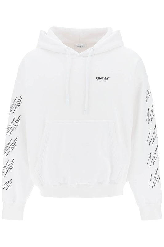 Off-White Off-white hoodie with contrasting topstitching