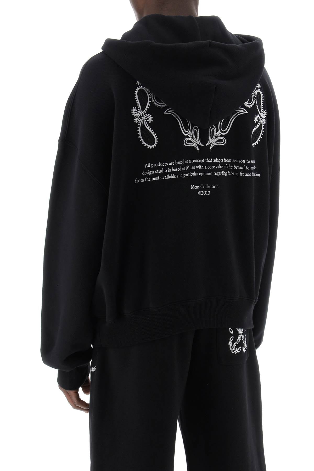 Off-White Off-white hooded sweatshirt with paisley