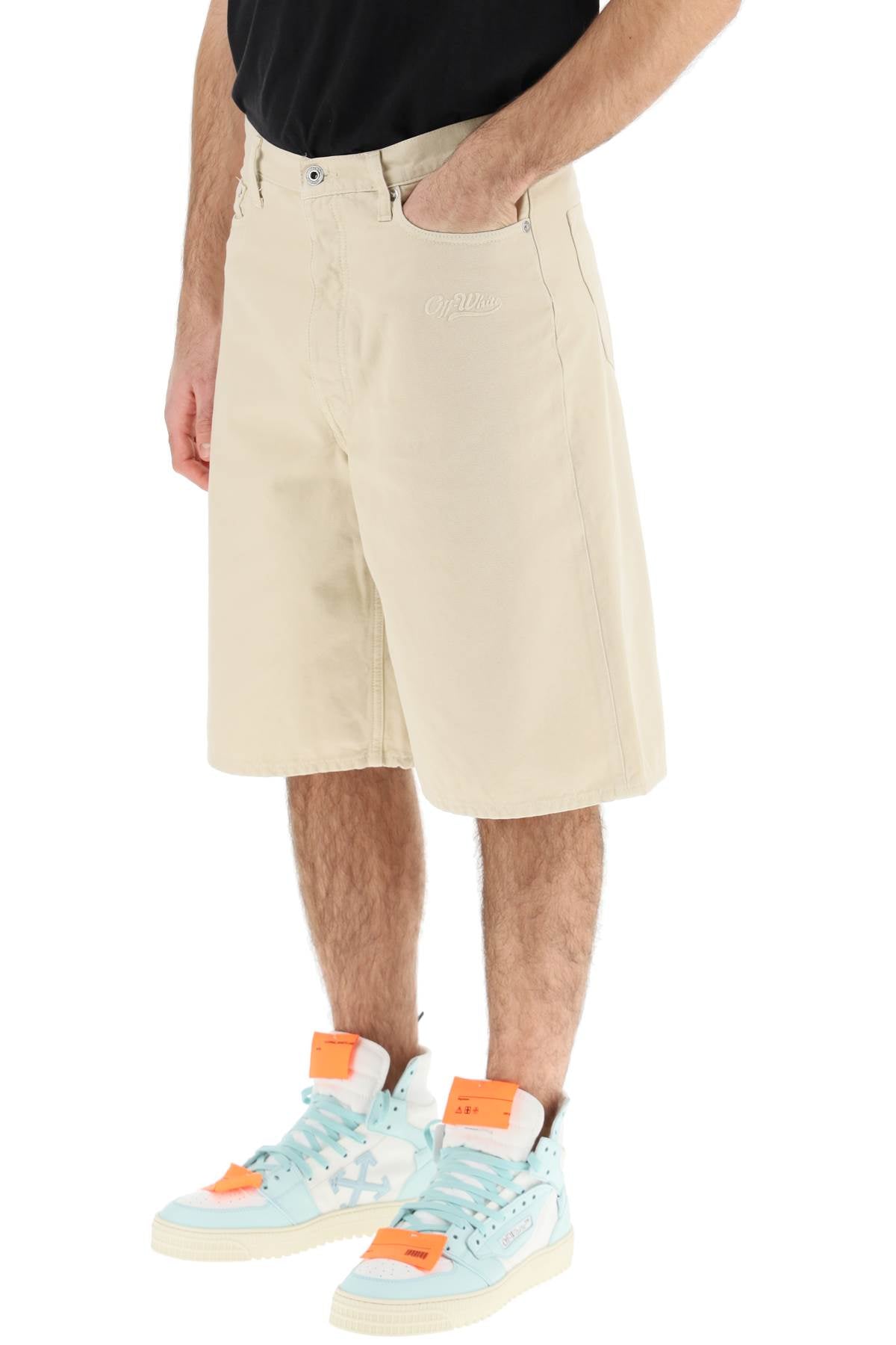 Off-White Off-white cotton utility bermuda shorts