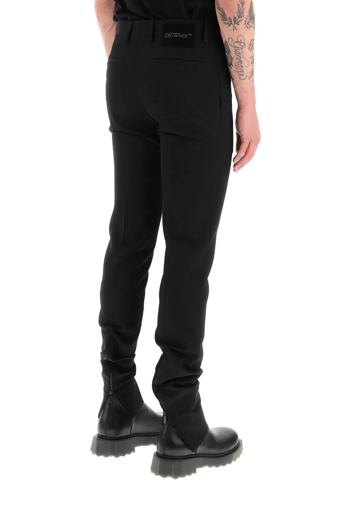 Off-White Off-white slim tailored pants with zippered ankle