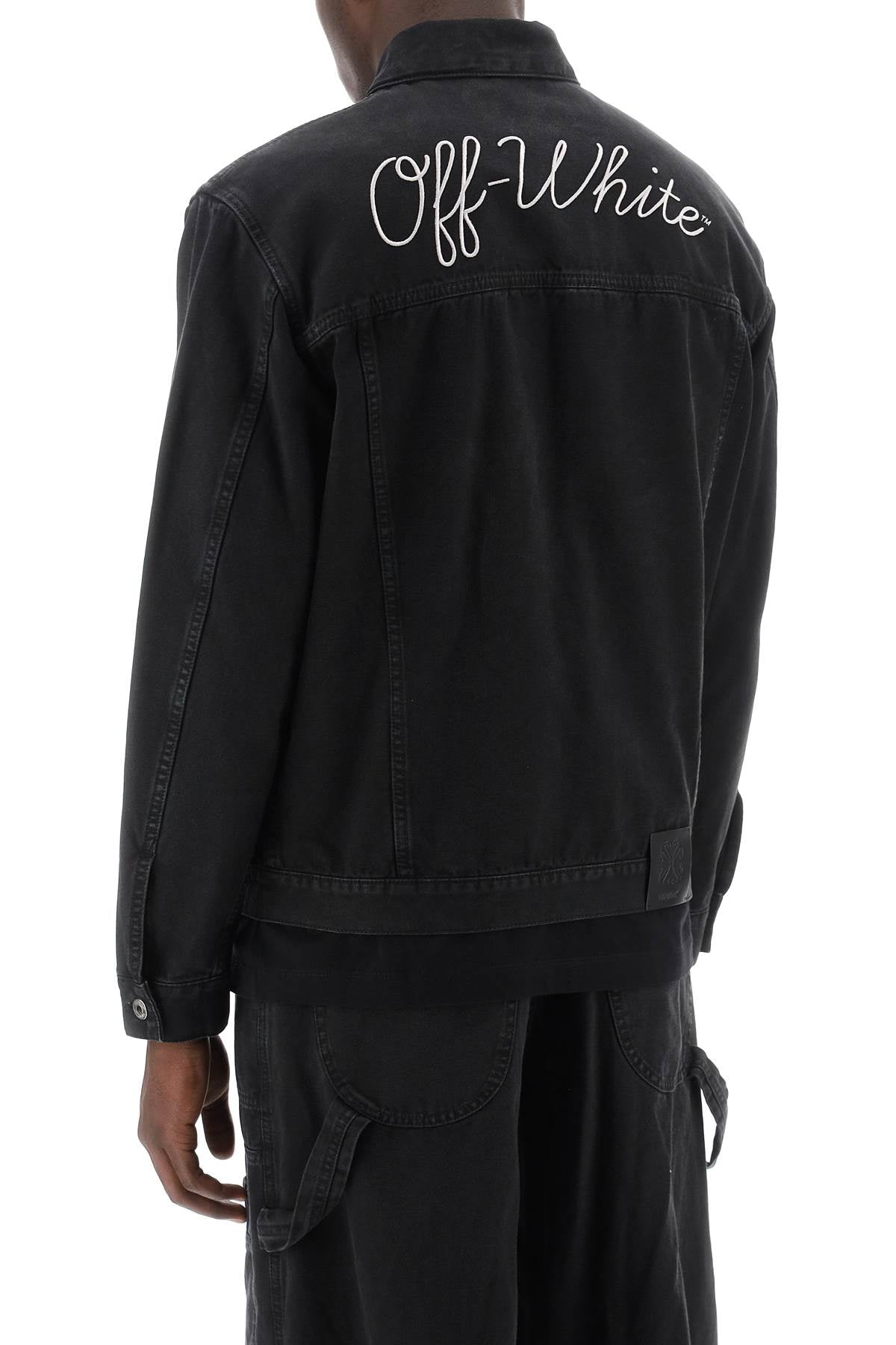 Off-White Off-white canvas jacket with logo embroidery