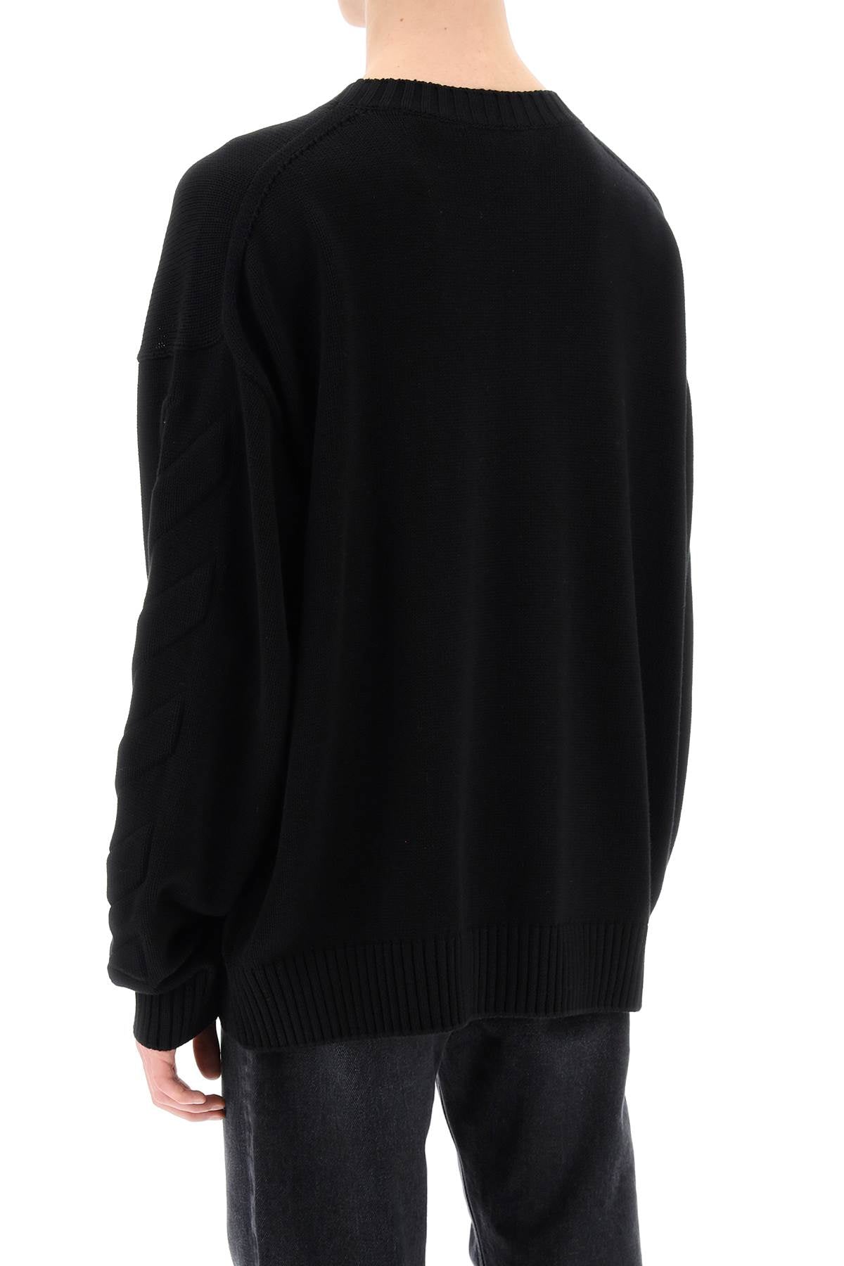 Off-White Off-white sweater with embossed diagonal motif