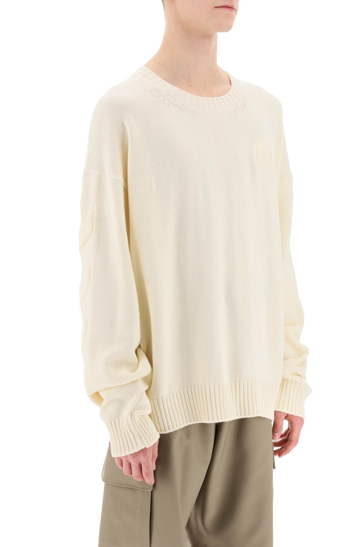 Off-White Off-white sweater with embossed diagonal motif