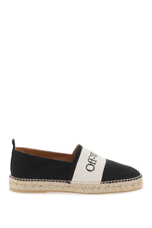 Off-White Off-white espadrillas con logo bookish in lino