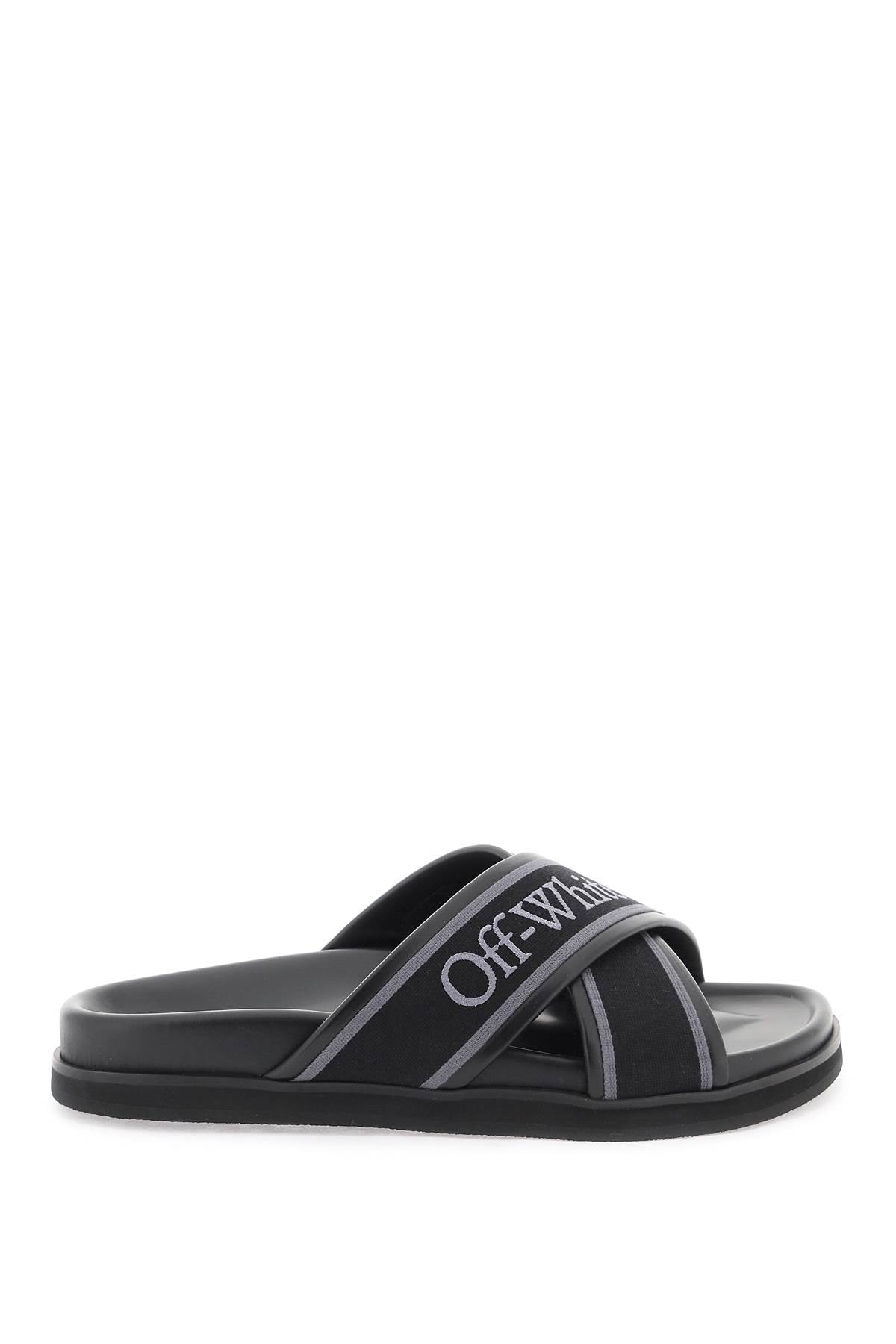 Off-White Off-white embroidered logo slides with