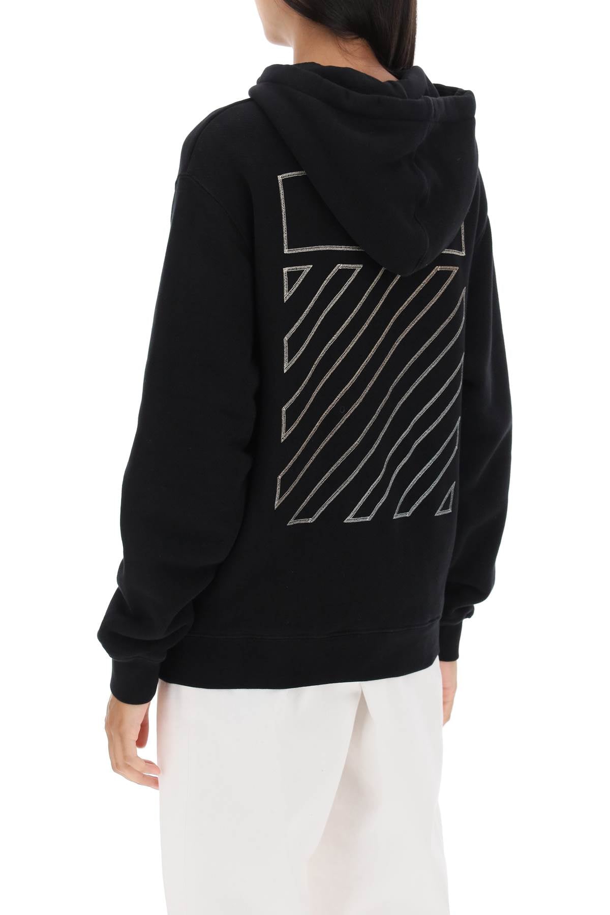 Off-White Off-white hoodie with back embroidery