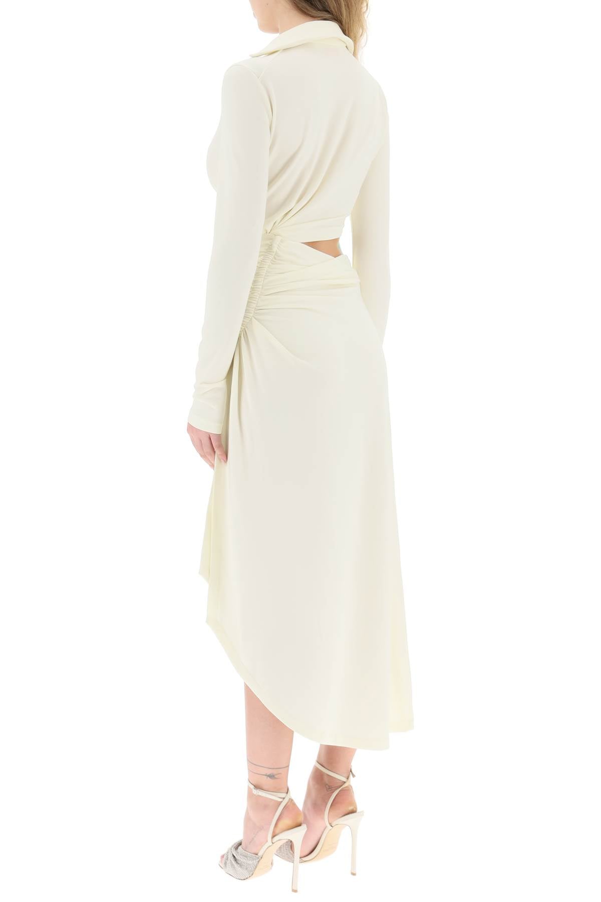 Off-White Off-white asymmetric cut-out jersey dress