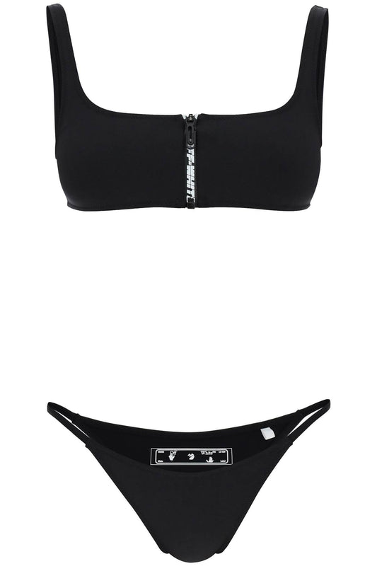 Off-White Off-white bikini set with zip and logo