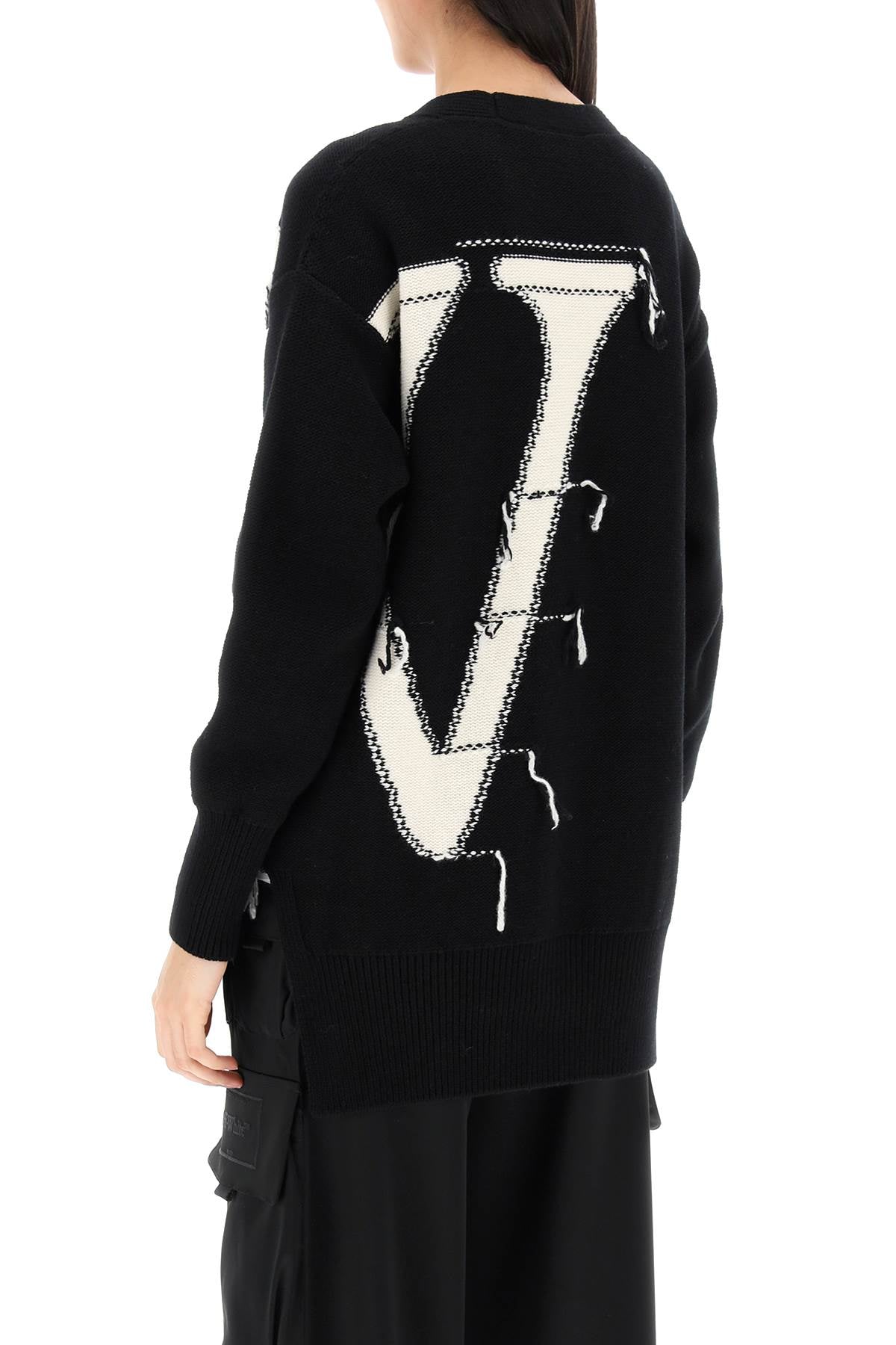 Off-White Off-white cardigan with maxi ow logo