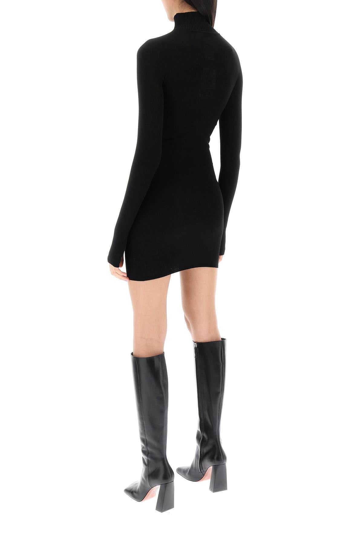 Off-White Off-white knitted mini dress with off logo