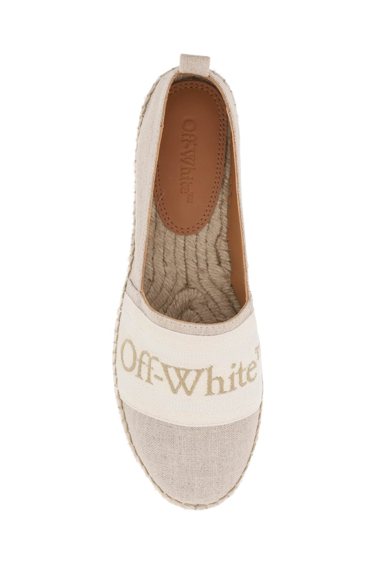 Off-White Off-white "bookish logo linen espadr