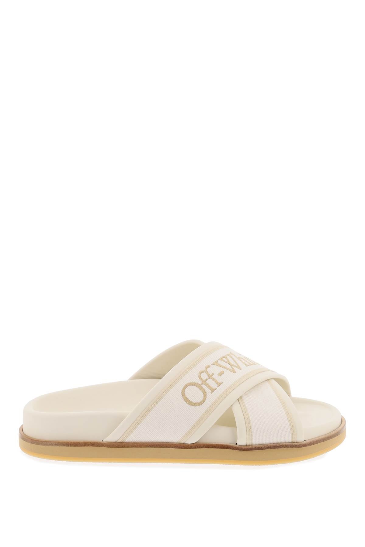 Off-White Off-white slides con logo ricamato