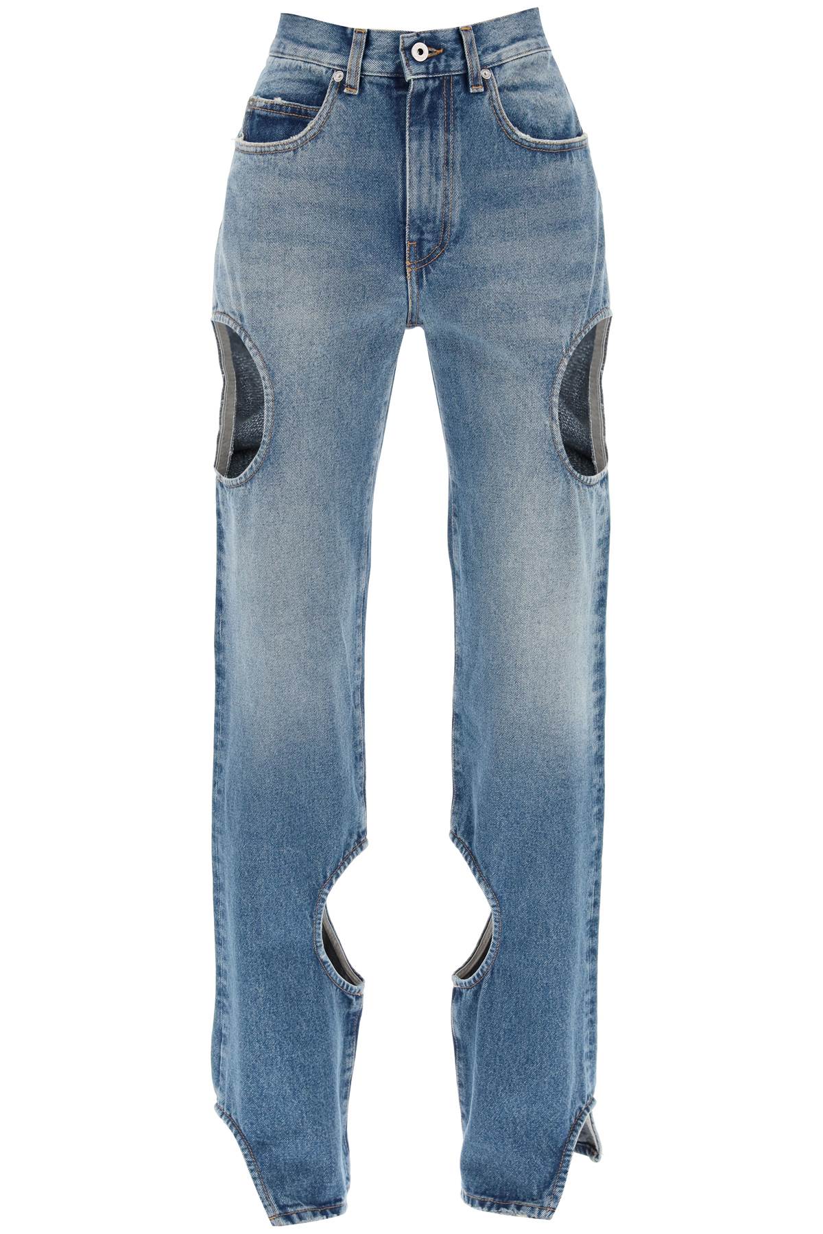 Off-White Off-white meteor cut-out jeans