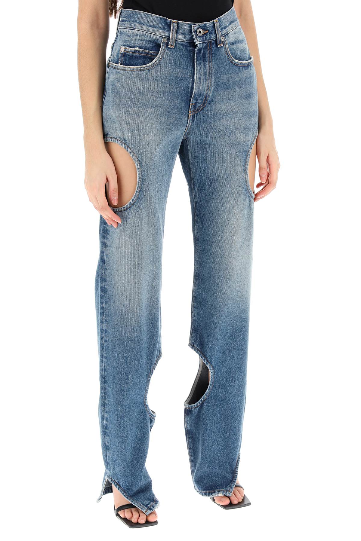 Off-White Off-white meteor cut-out jeans