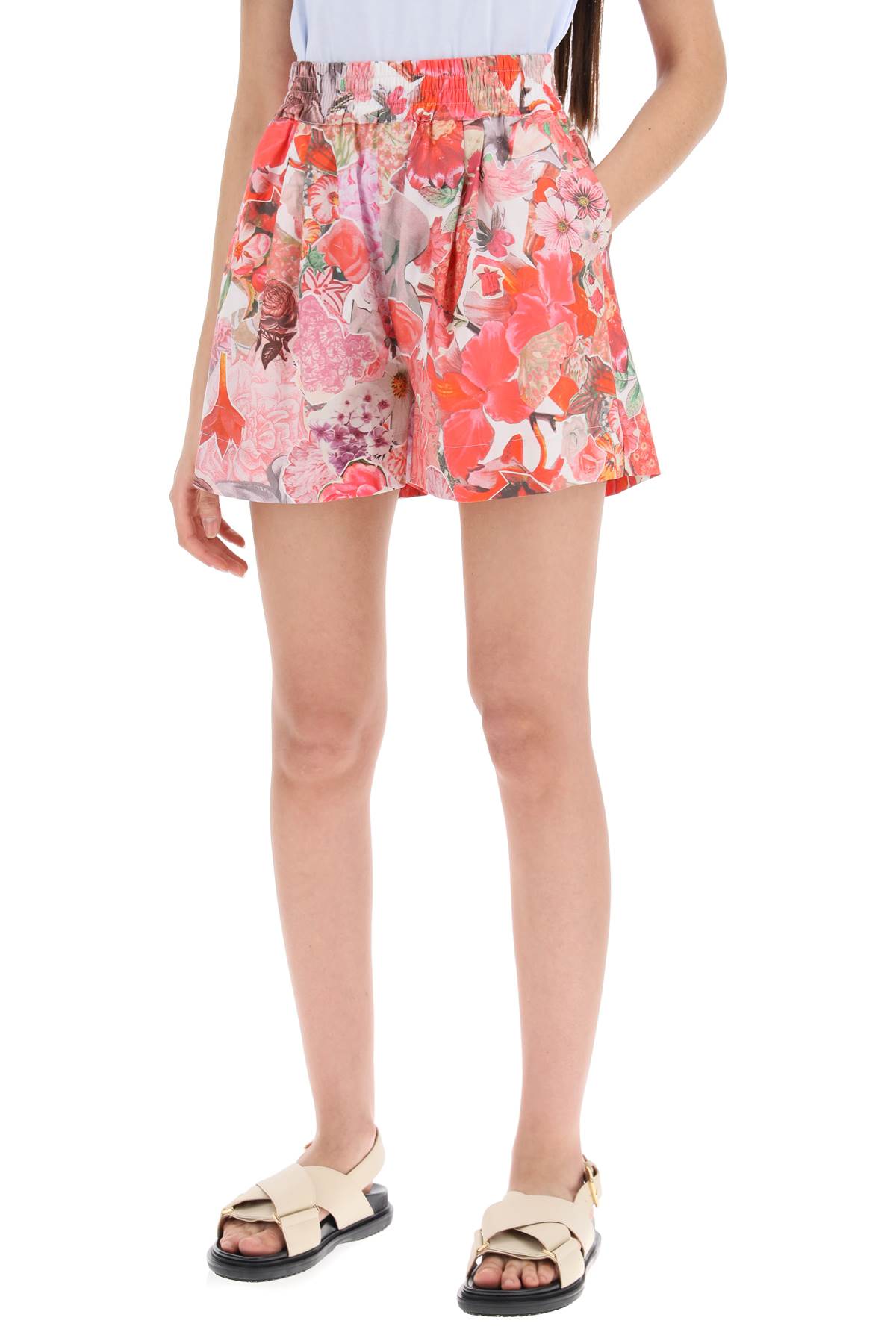 Marni Marni floral print shorts