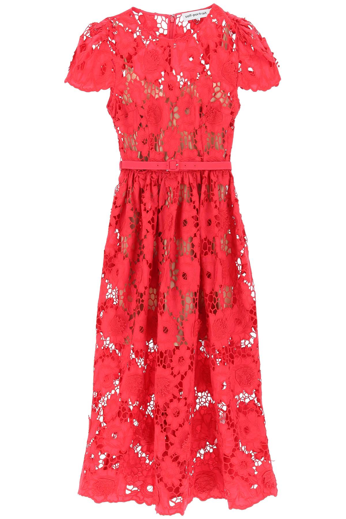 Self Portrait Self portrait 'poppy' midi dress in 3d floral lace