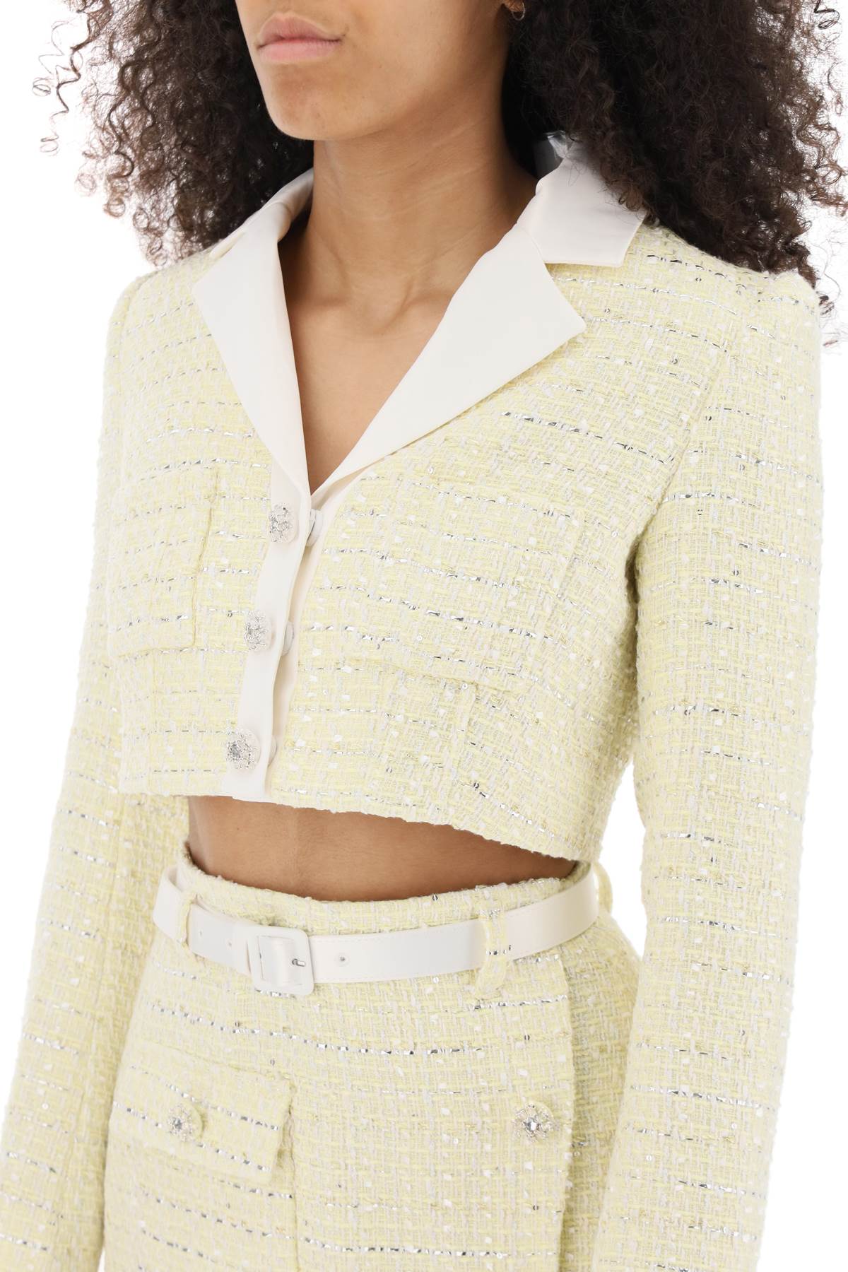 Self Portrait Self portrait boucle cropped jacket