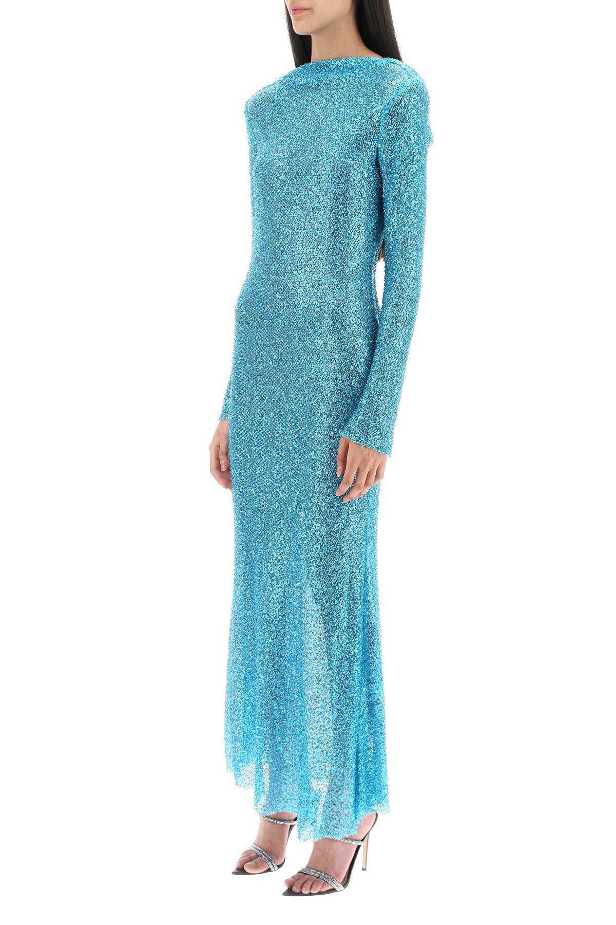 Self Portrait Self portrait long-sleeved maxi dress with sequins and beads