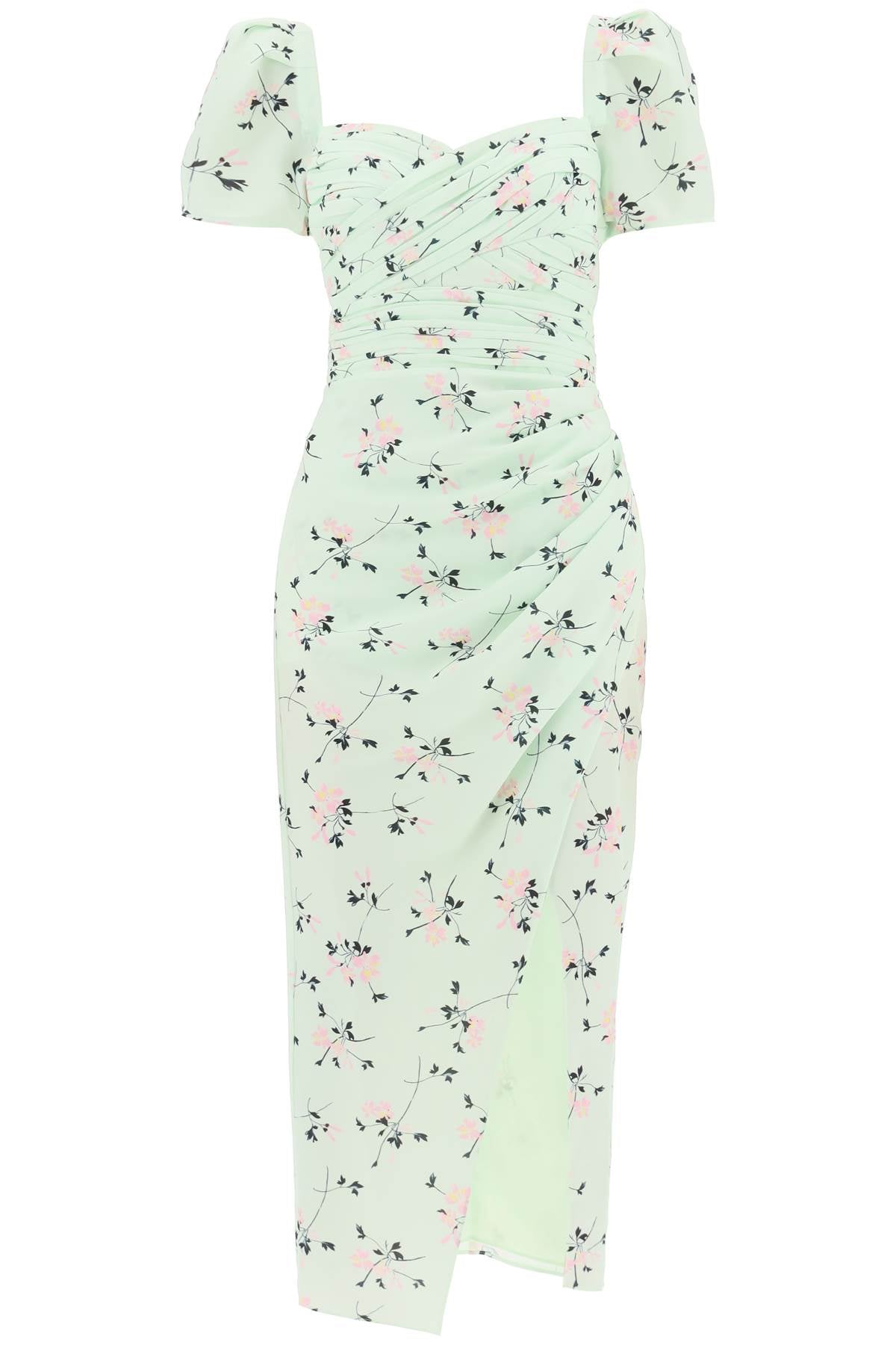 Self Portrait Self portrait 'iris' short-sleeved midi dress with floral pattern