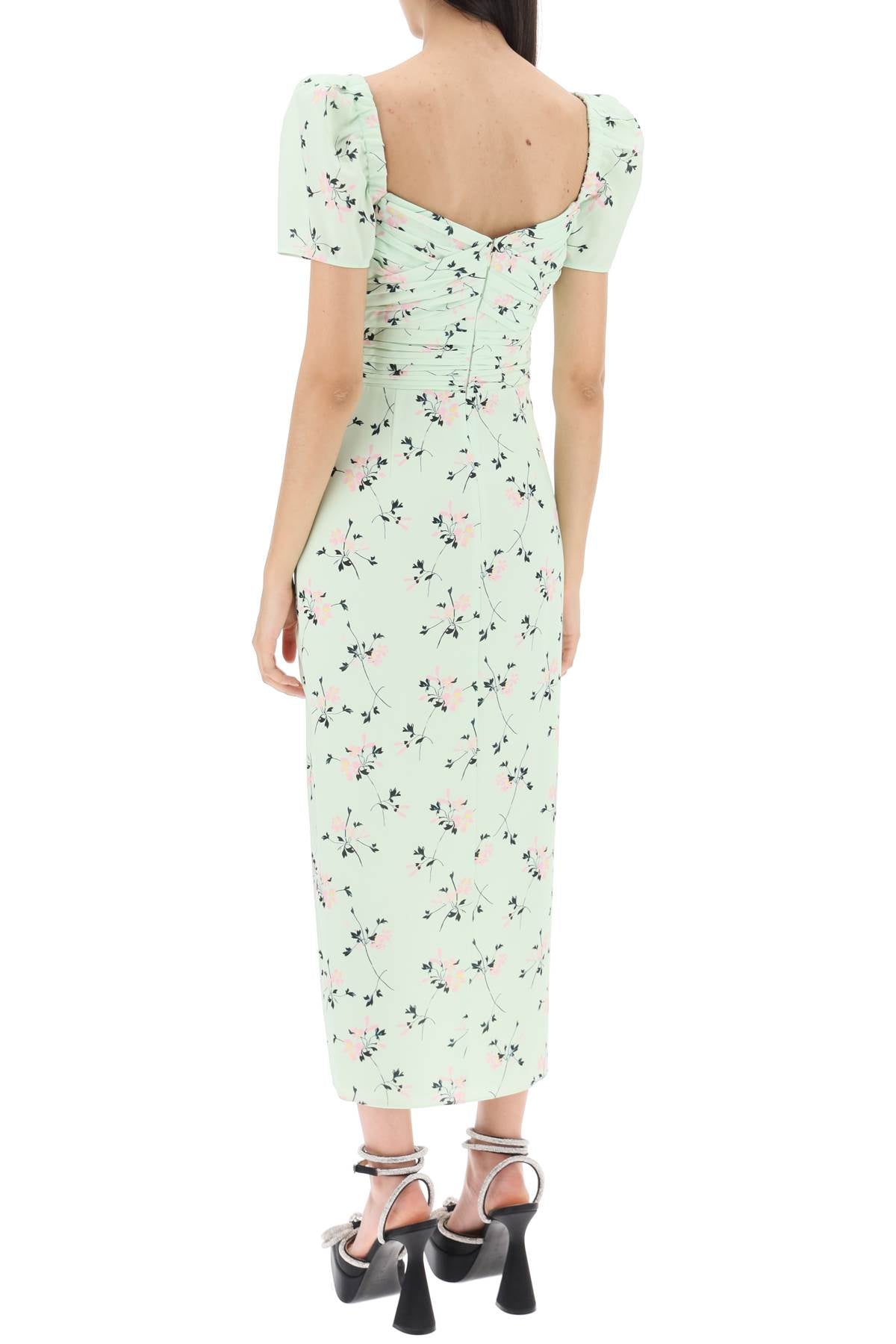 Self Portrait Self portrait 'iris' short-sleeved midi dress with floral pattern