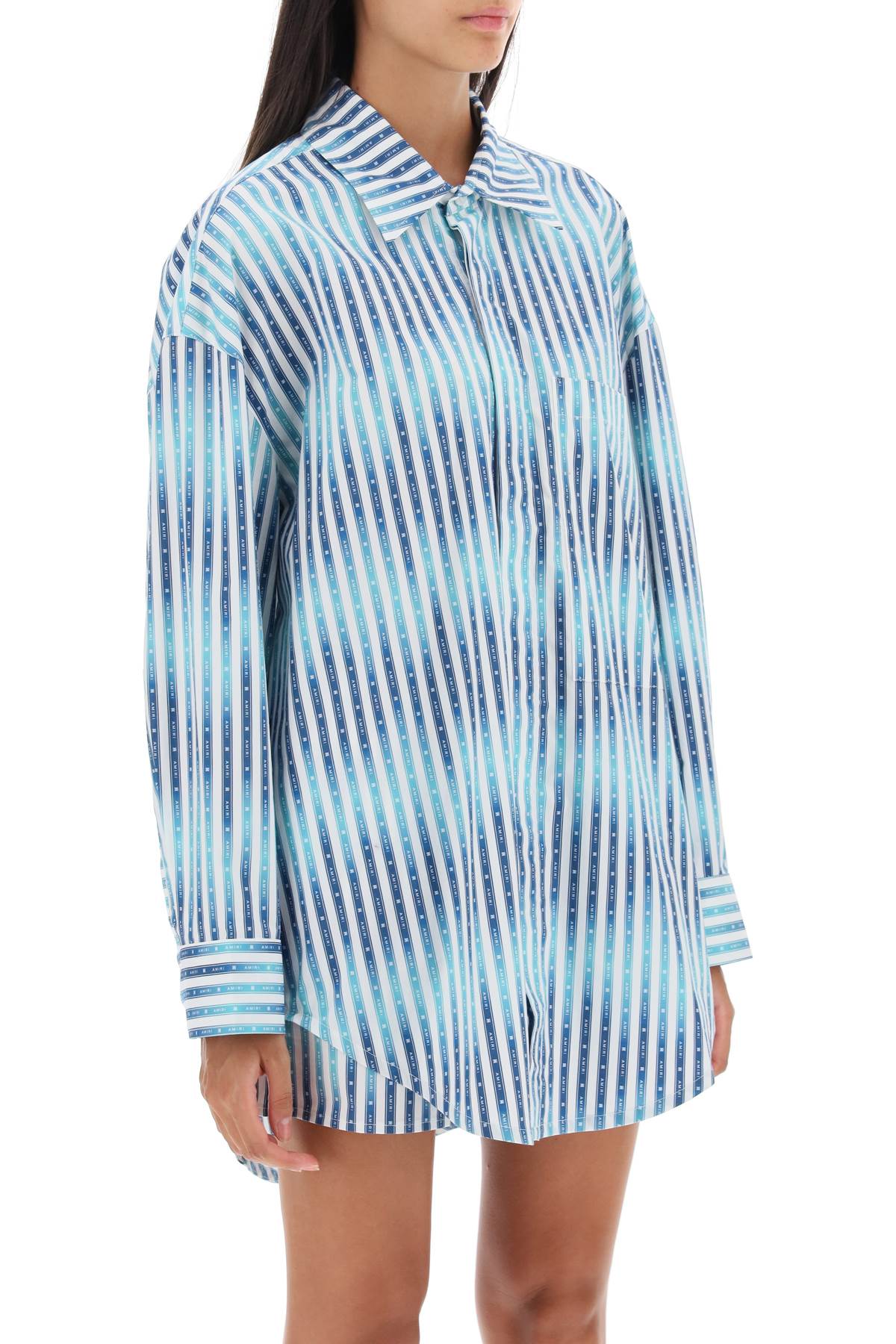 Amiri Amiri oversized striped shirt