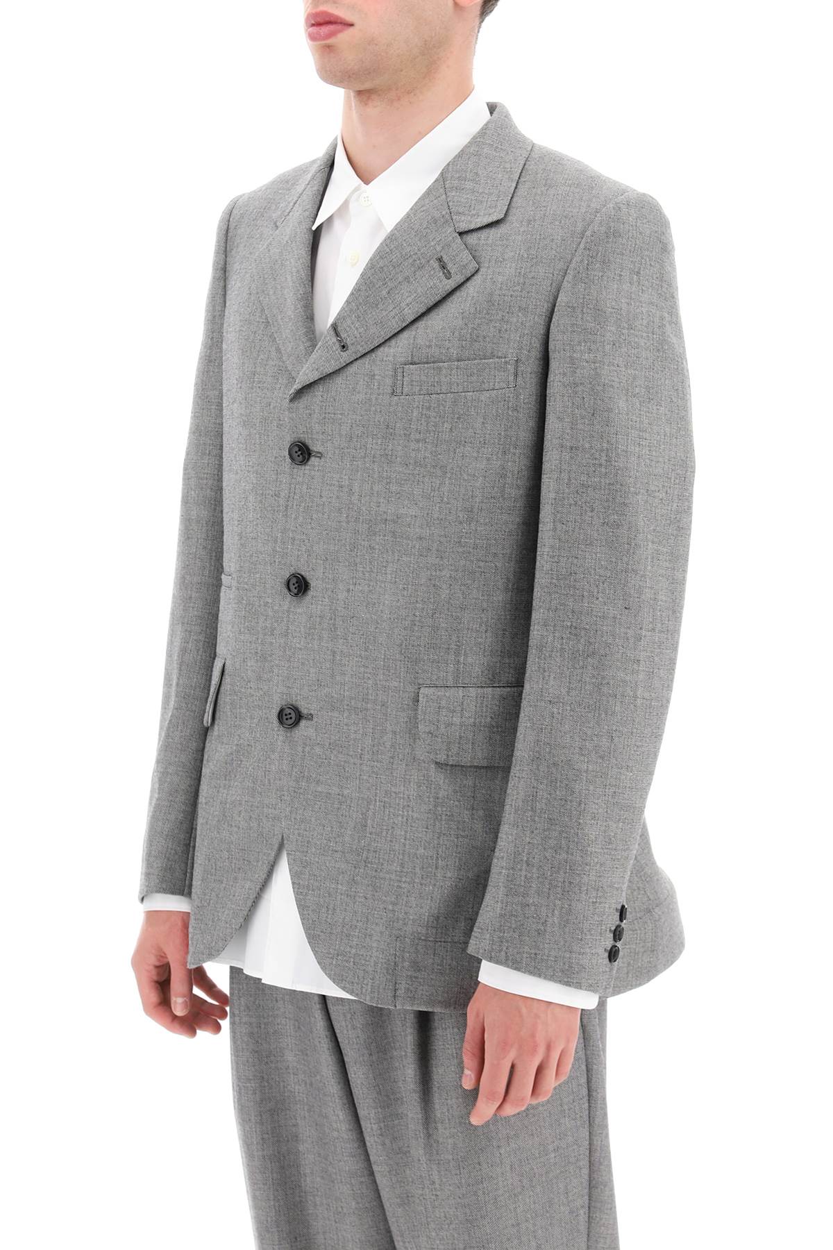 Comme Des Garcons Homme Plus Comme des garcons homme plus salt and pepper wool jacket