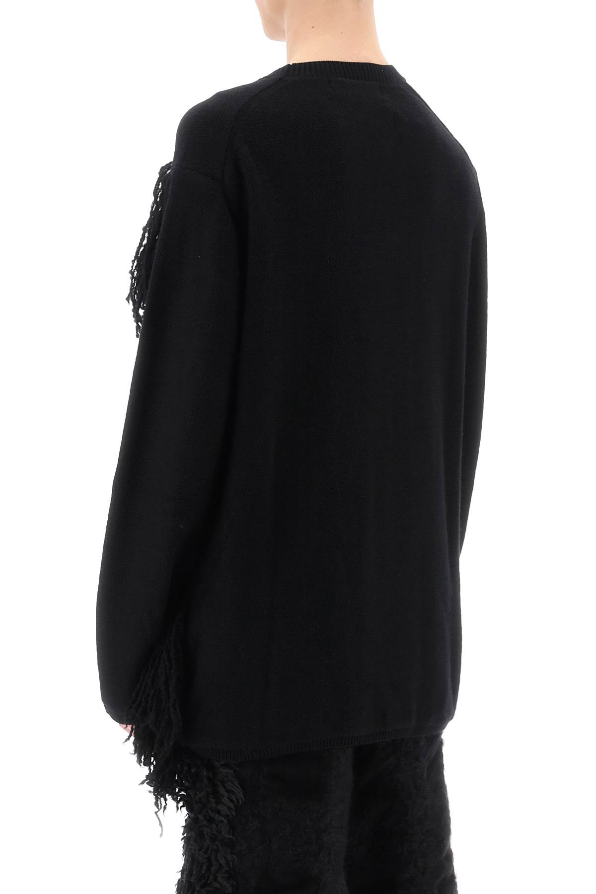 Comme Des Garcons Homme Plus Comme des garcons homme plus wool sweater with fringes