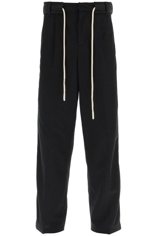 Palm Angels Palm angels drawstring cotton pants with side bands