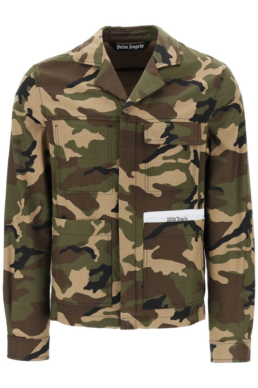 Palm Angels Palm angels camouflage cotton work jacket