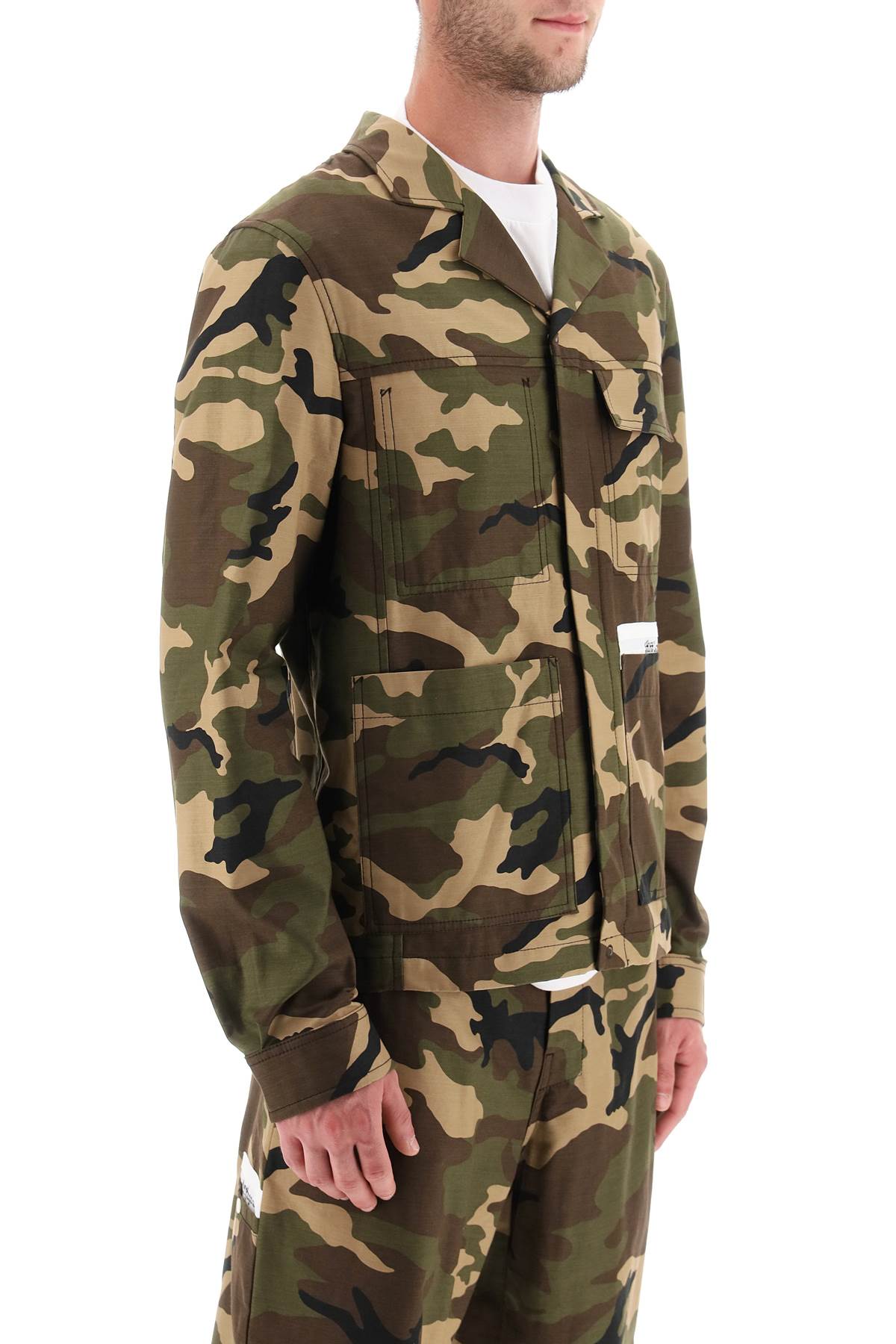 Palm Angels Palm angels camouflage cotton work jacket