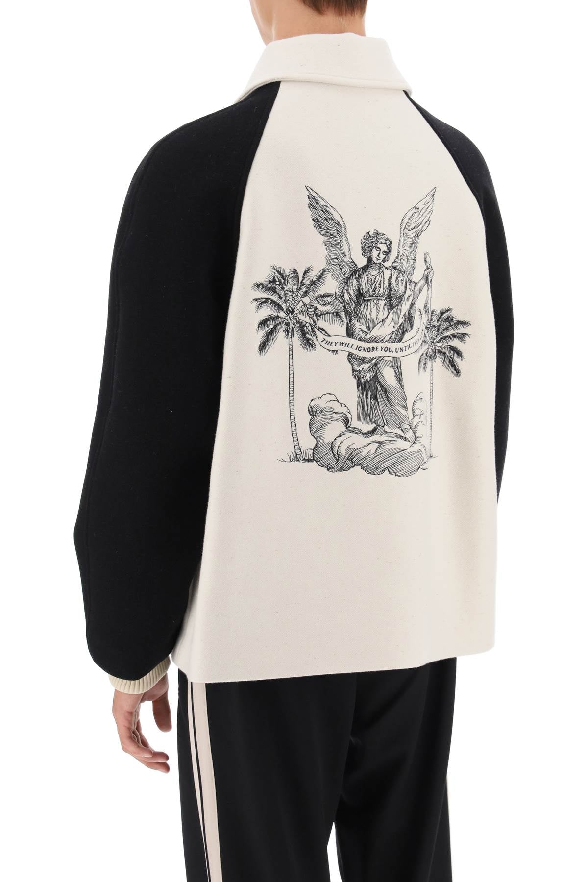 Palm Angels Palm angels wool varsity jacket with embroidery