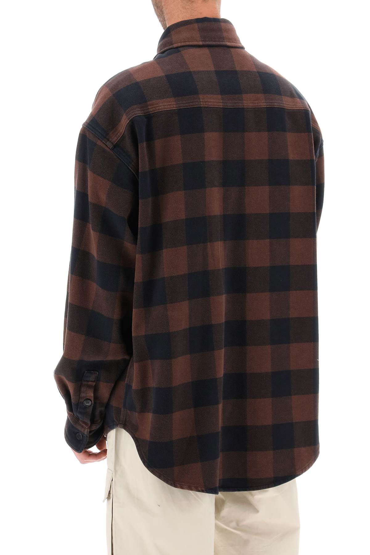 Palm Angels Palm angels flannel overshirt with check motif