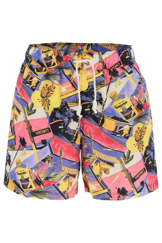 Palm Angels Palm angels swimtrunks with miami mix print